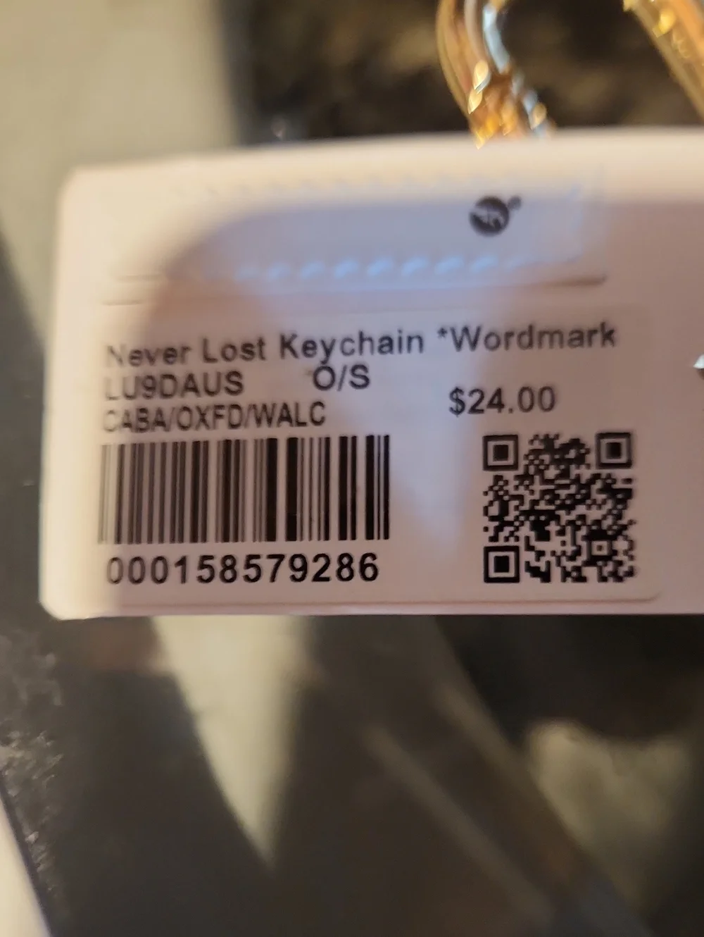 lululemon athletica Red and Gold Never Lost Key Chain